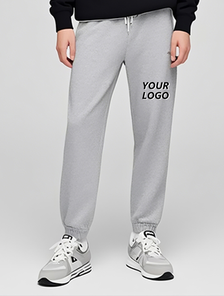 Pantalones deportivos rectos de algodón cálido de 350 g/m², de peso pesado, para uso diario en la calle.