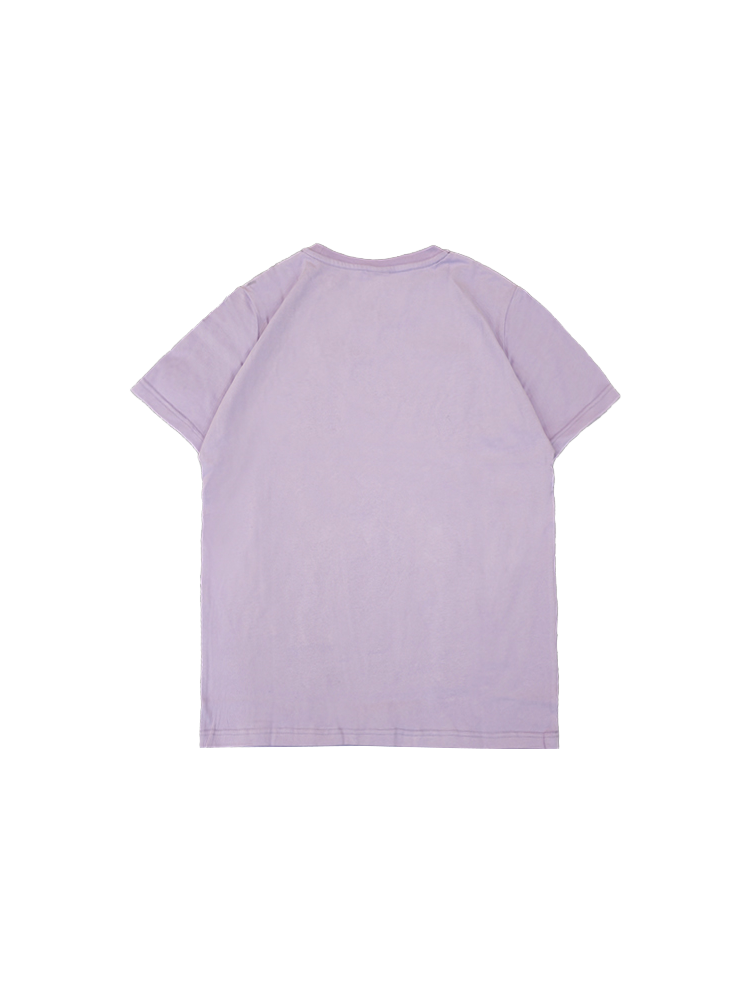 Camiseta multicolor con cuello redondo y logotipo personalizado de peso pesado