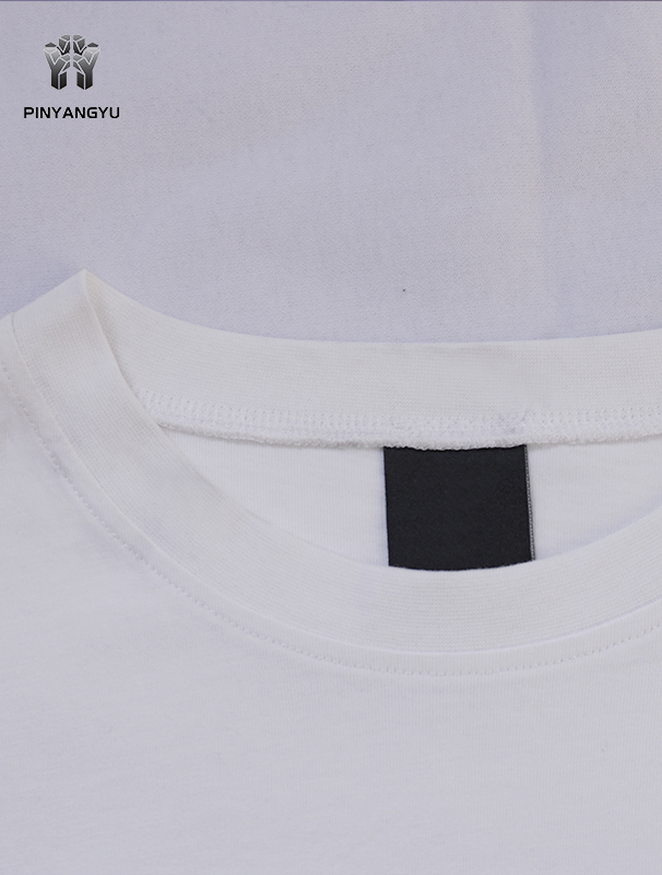 Camiseta multicolor con cuello redondo y logotipo personalizado de peso pesado