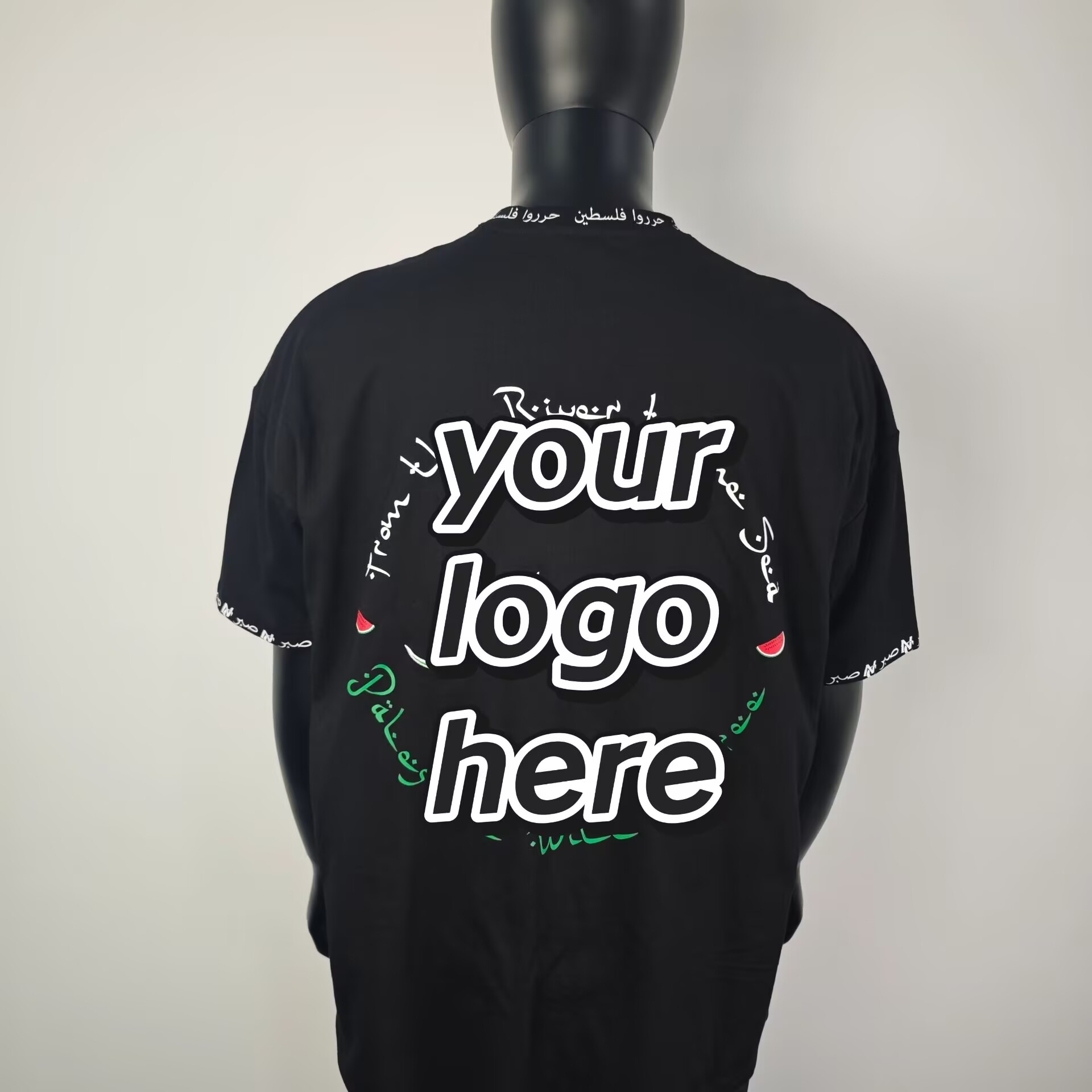 Camisetas personalizadas de cuello redondo, de corte regular y con estampado gráfico Y2k de peso pesado para hombre