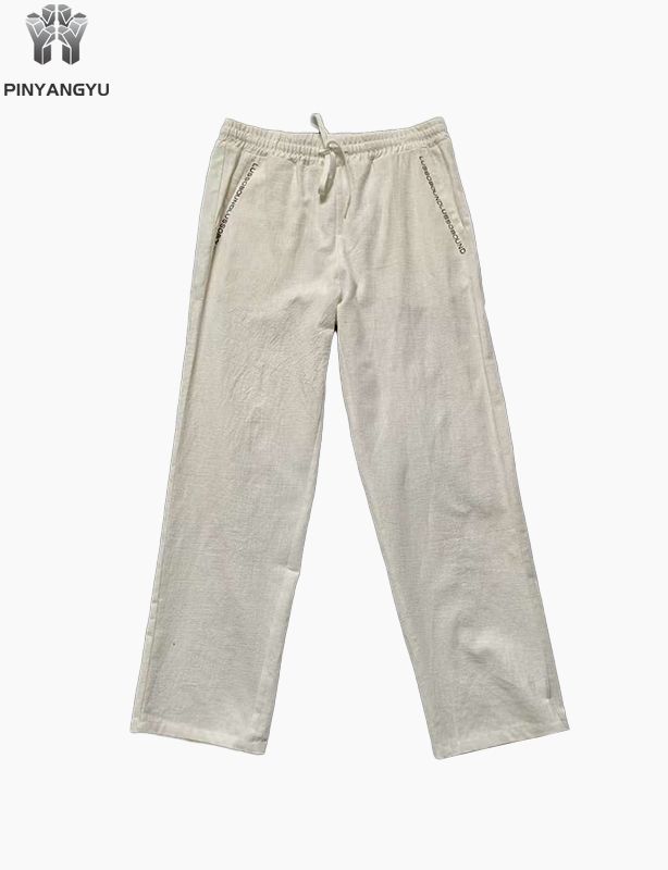 Pantalones de tela de algodón y cáñamo personalizados