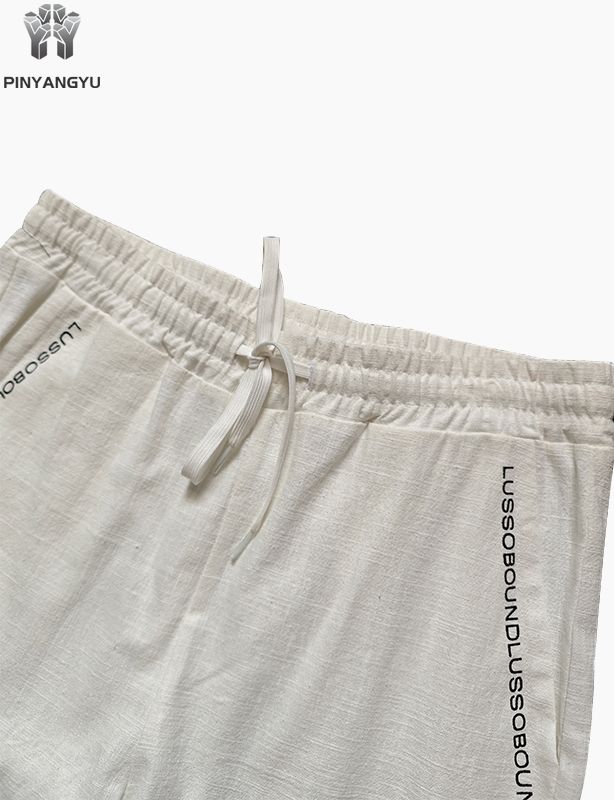 Pantalones de tela de algodón y cáñamo personalizados