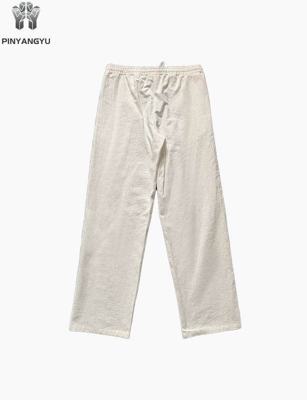 Pantalones de tela de algodón y cáñamo personalizados