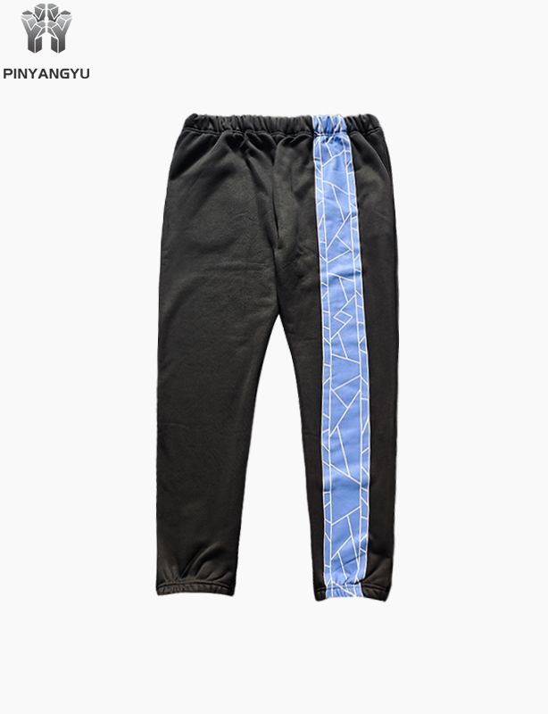 Pantalones deportivos holgados de algodón con pierna recta y logotipo personalizado de alta calidad para hombre al por mayor