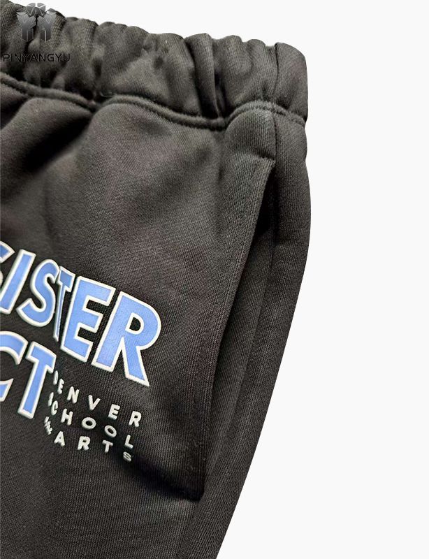 Pantalones deportivos holgados de algodón con pierna recta y logotipo personalizado de alta calidad para hombre al por mayor