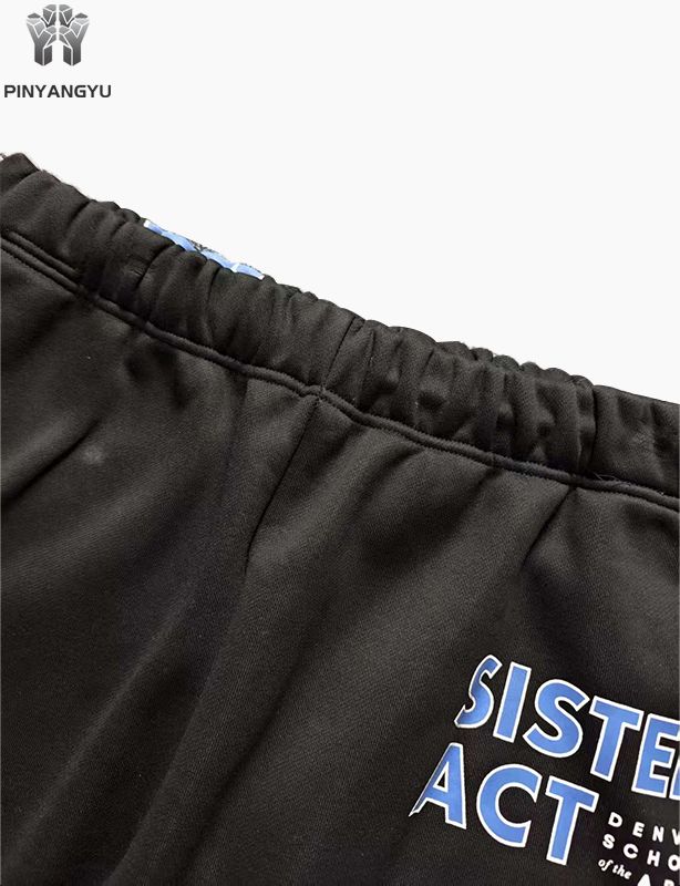 Pantalones deportivos holgados de algodón con pierna recta y logotipo personalizado de alta calidad para hombre al por mayor