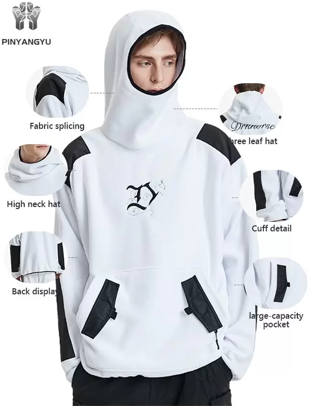 Sudadera con capucha y cuello alto Sudadera con capucha y cuello alto