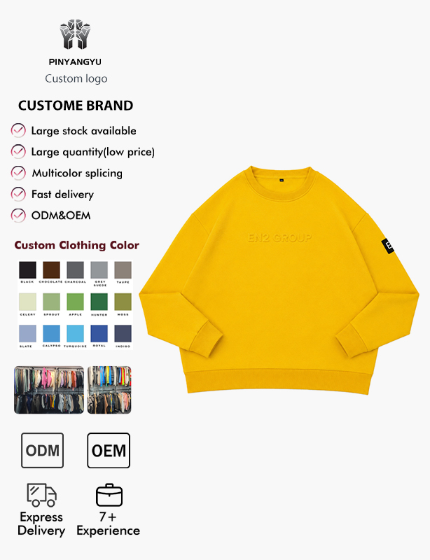 Sudaderas personalizadas con cuello redondo: m&aacute;s de 40 colores &times; m&aacute;s de 10 telas: combinaciones personalizadas ilimitadas